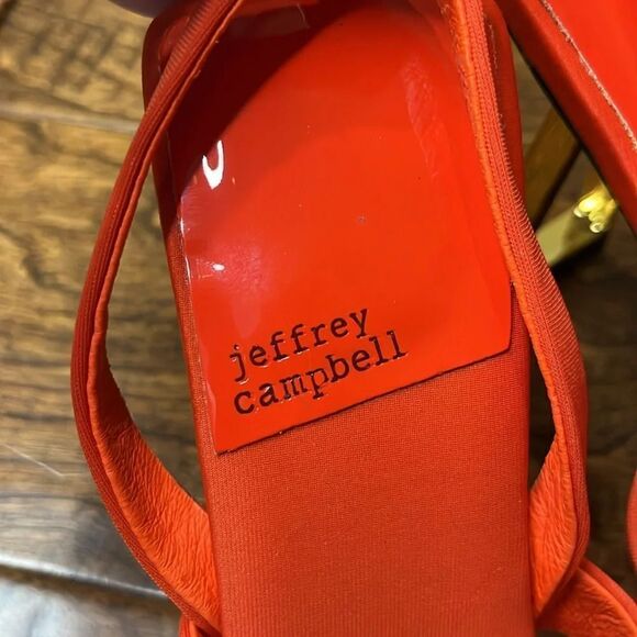 Jeffrey Campbell Mercantile Neoprene Strappy Sandal, Orange, size 7.5 - Picture 6 of 10